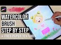 How To Make Watercolor Brush In Procreate Tutorial | Drawing With My Watercolor Brush Set