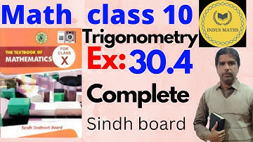 Exercise 30.4 Complete | Trigonometric Identities Introduction to Trigonometry | Class 10 math.