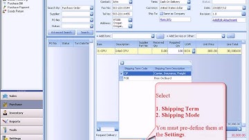 Chronos eStockCard Inventory Software - Create Purchase Order