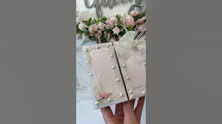 Luxury handmade wedding invitation, very elegant wedding cards, wedding invitations 2022#2