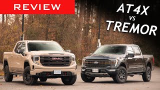 Comparison: 2022 GMC Sierra 1500 AT4X vs 2022 Ford F150 Tremor / The latest offroad ready trucks