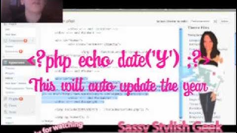 How to Edit a Wordpress Footer, Make the © symbol, and auto update dates using php or html