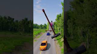 Cars vs Spinning giant hammer #1054 #beamngdrive
