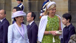 Uniek: WA en Máxima ontvangen Japanse keizer en keizerin in Amsterdam