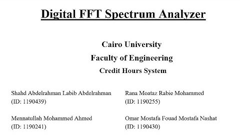 LabVIEW Digital Spectrum Analyzer (ELCN100 Project CUFE)