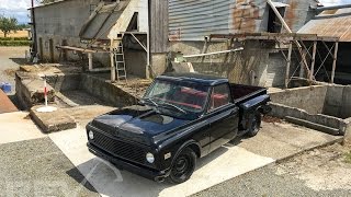 1969 Chevy C10 Short bed Stepside Black Murdered Out Blood Red
