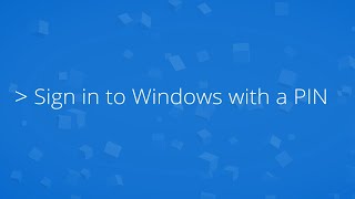Sign in with a PIN password in Windows 10