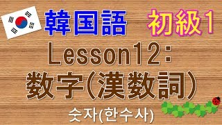 【韓国語】初級1 Lesson12:数字(漢数詞)　숫자(한수사)