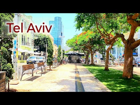 [4K] TEL AVIV, Rothschild Boulevard, Israel