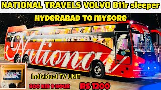 HYDERABAD TO MYSORE BUS JOURNEY | volvo b11r converted sleeper bus with tv  #malayalam #trending