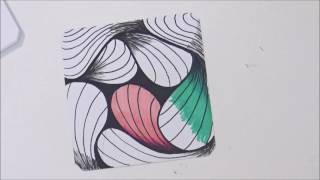 Blending Sharpies Quickie Tile
