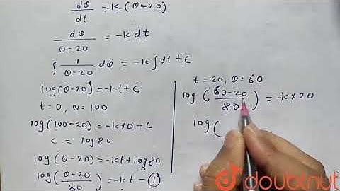 A body cools according to Newton