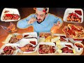تحدي اكل منيو كامل من مطعم تركي موكبانغ مشاوي Turkish Food Takeout Challenge Mukbang Eating Show 