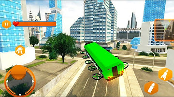 Flying School Bus Transformer Robot 2019 - Android Gameplay