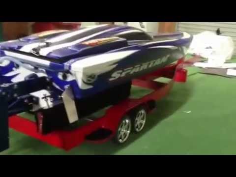 Rc boat trailer - YouTube