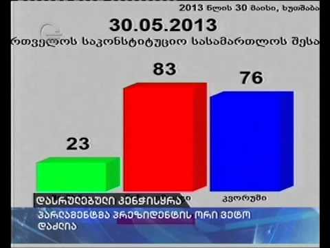 პარლამენტმა პრეზიდენტის ორი ვეტო დაძლია