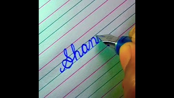 "Shanvi" Beautiful 🤩 name in Cursive ❤️ #cursive #calligrapherambesh #trending #viral #shorts