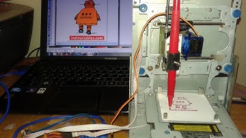 Drawing instructables  robot by Mini CNC  - Arduino  - L293D Shield DEMO