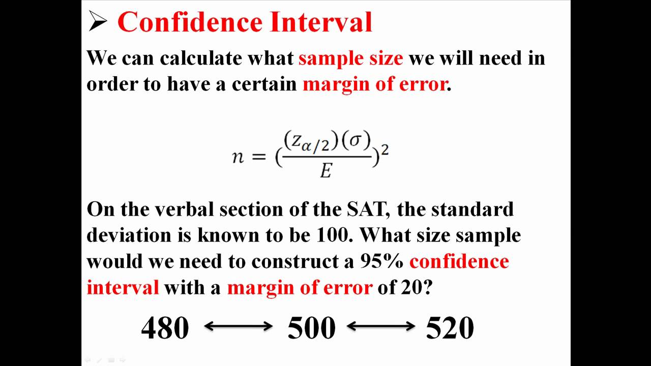 Calculating Required Sample Size To Estimate Population Mean YouTube
