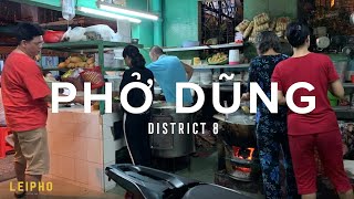 They still use old school wood fire to cook PHO here | Phở Dũng Quận 8 HCMC Vietnam