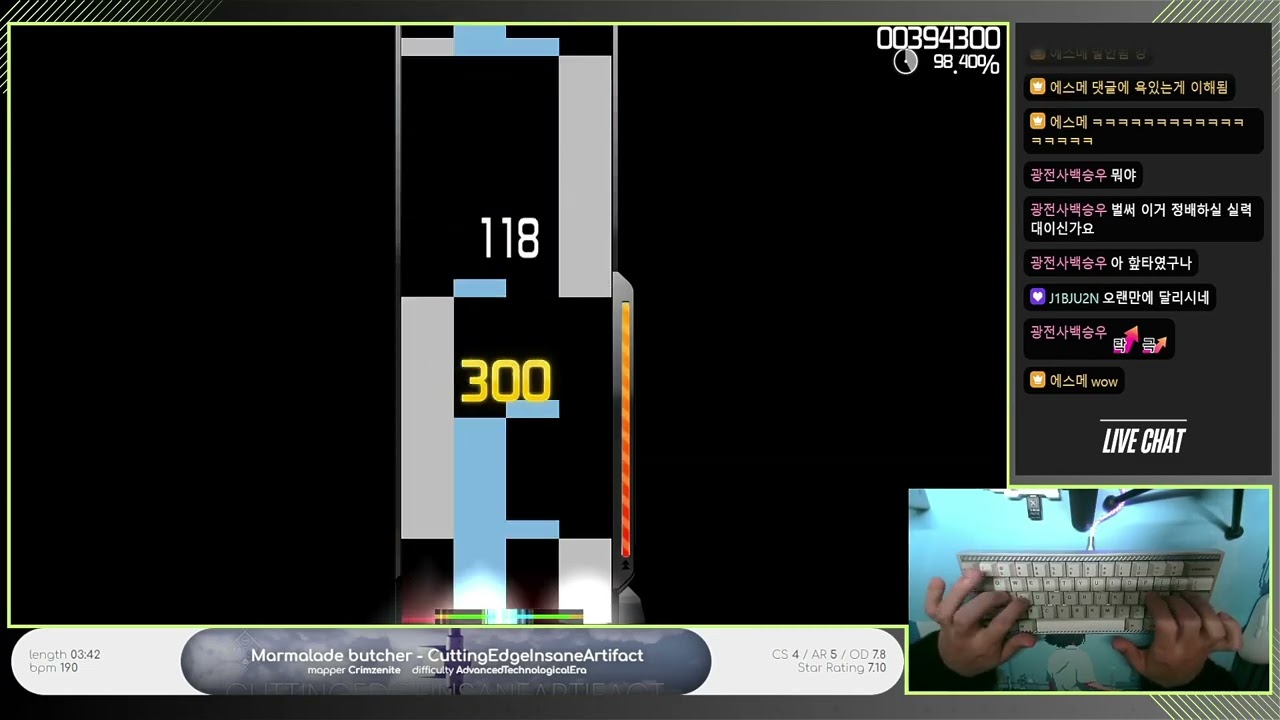 osu!mania 4K | Marmalade butcher - CuttingEdgeInsaneArtifact [AdvancedTechnologicalEra] 95%