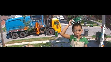 Garbage pickup. Garbage Truck.