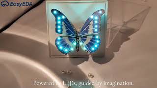 Electronic Butterflies – Skylab OSHWLab 2: 🦋 A glowing butterfly made from circuits — designed
