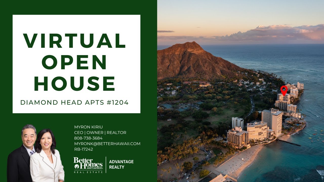 VIRTUAL Open House at Diamond Head Apts 1204 OCEANFRONT condo in