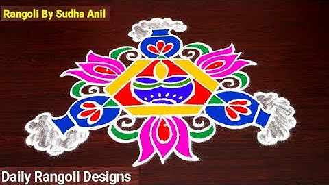 Simple Pongal Pot Kolam with 5*3 dots |Sankranthi Bhogi Kundala Muggulu |Festival Rang Rangoli