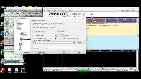 FLDigi (Waterfall ), (Pass Band), (Store) button ops & DTR options for practicing w/o transmitting.