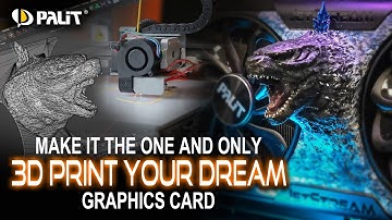 Palit PC Mod| Design Your Own Graphics Card. 3D-Printed Godzilla on RTX 3070 JetStream