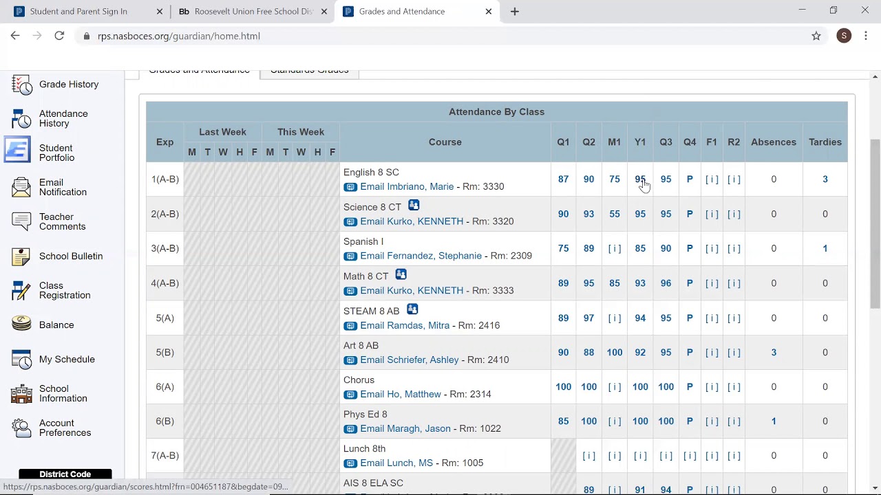 7. Okaloosa County Parent Portal Grades - wide 6