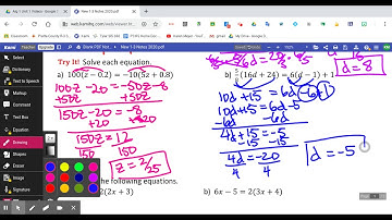 A 1 Lesson 1-3 Solve Equations Variables on Both Sides Video