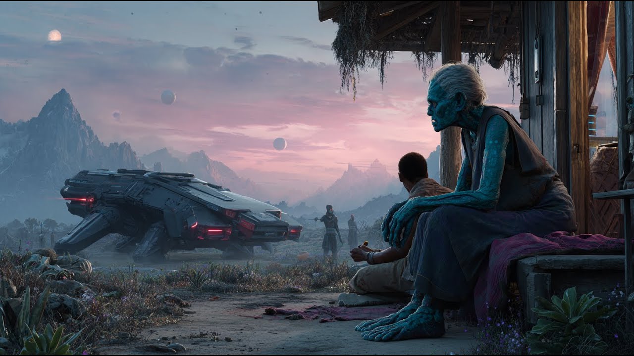 A Human Tavern Keeper Quietly Fed Old Alien Every Day—Until Black Vehicles Stopped Outside His Home