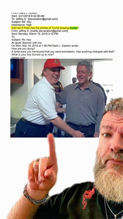 Epstein said there is a picture of Trump blowing Clinton's saxophone?