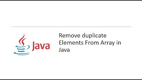 #java remove duplicates elements from array java #array #lovetolearn
