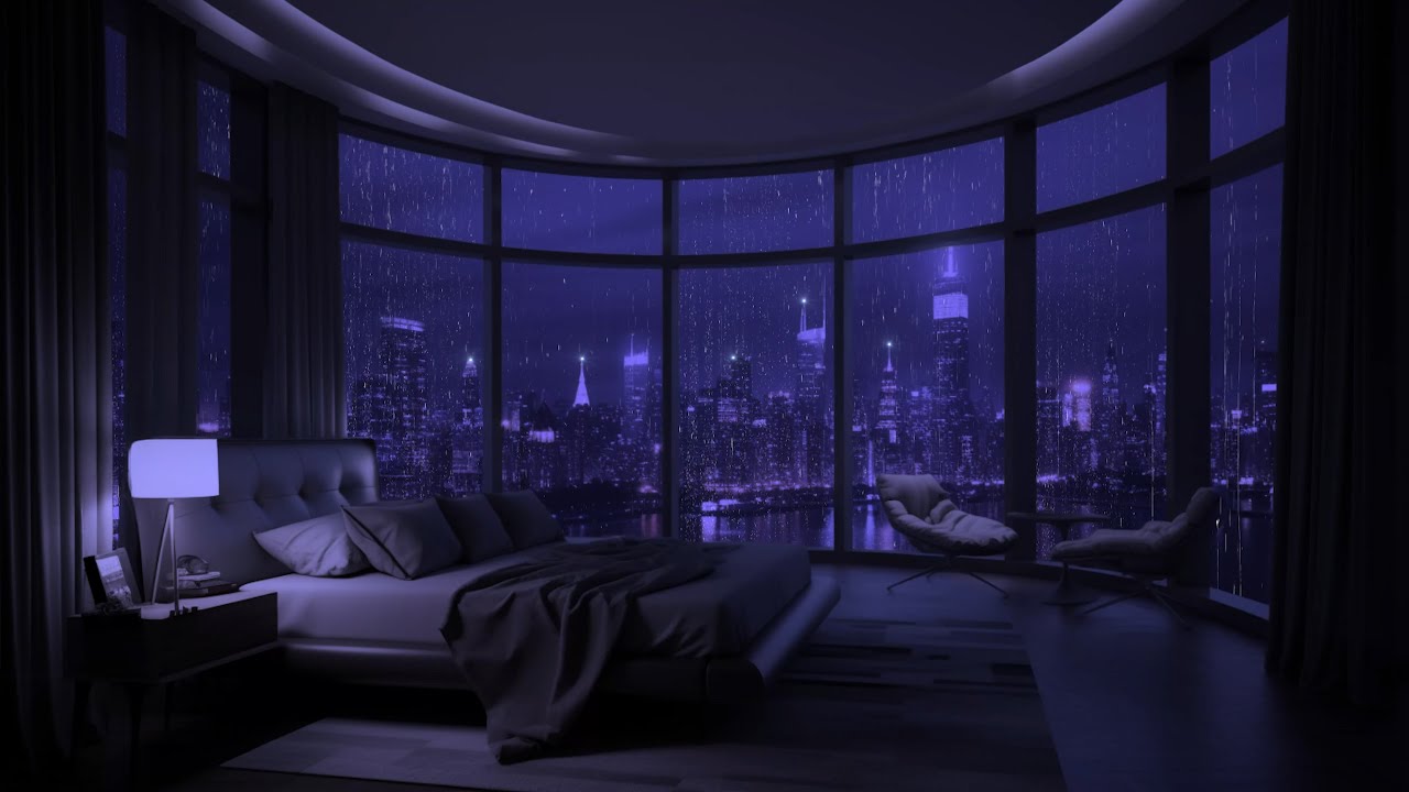 Verträumte, regnerische Stadtlandschaft – Entspannender Nachtregen zum Einschlafen und Meditieren