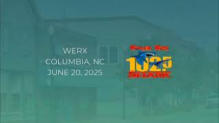 WERX-FM Columbia, NC (102.5 The Shark) | Hourly Station ID | June 20, 2025