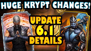 MK Mobile Update 6.1 ALL FEATURES! Incredible Krypt Changes! New Characters and Changes.