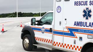 safe positioning an ambulance at roadway