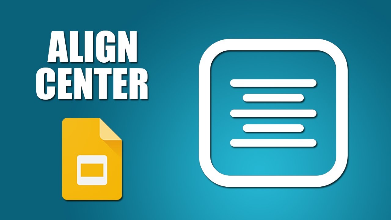 How to align center in google slides - YouTube