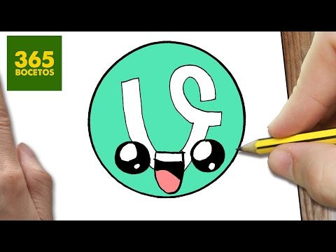 COMO DIBUJAR LOGO  KAWAII PASO A PASO - Dibujos kawaii faciles - How  to draw a logo  