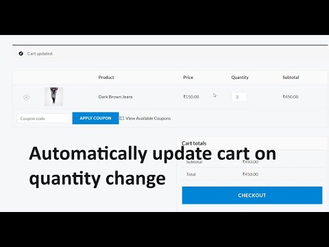 Automatically update cart