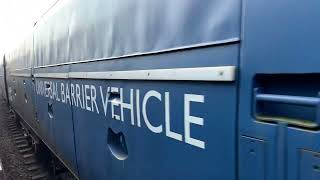 The barrier wagons standing on the Severn valley railway September 15th 2023