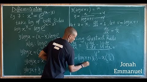 Differentiation Examples 5 - 7 #excellenceacademy #jonahemmanuel