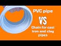 Using a chain made for cast iron in a PVC pipe