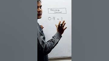 recurring decimal #shorts #education #mathstricks