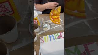 Dollar Tree summer napkin DIY #howto #dollartree #shorts #dollartreediy #napkin #modpodge