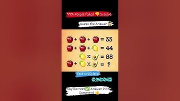 99%failed IQ puzzle / #23 / Brain IQ test /#logicalreasoning #logical #iq #mathspuzzles#shorts#gk