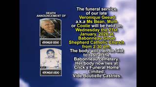 Veronique Geead ~ Medium Obituary